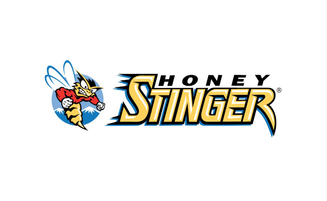 Original Honey Stinger Logo with Hornet to the left and words in yellow and black