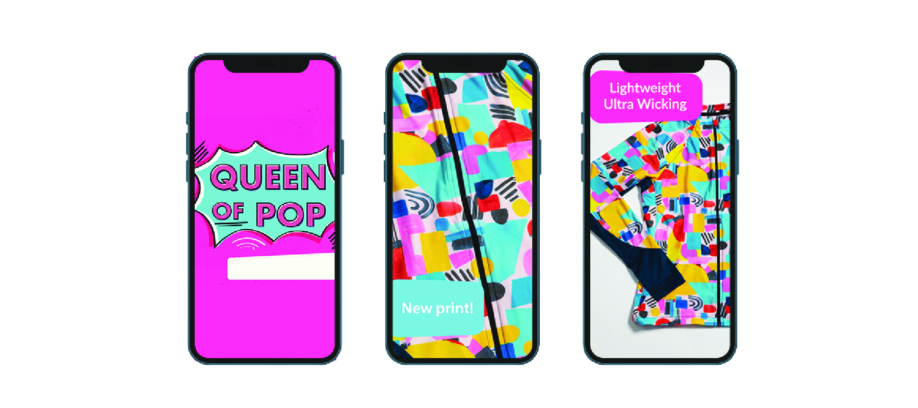 Queen of pop on bright colored background
