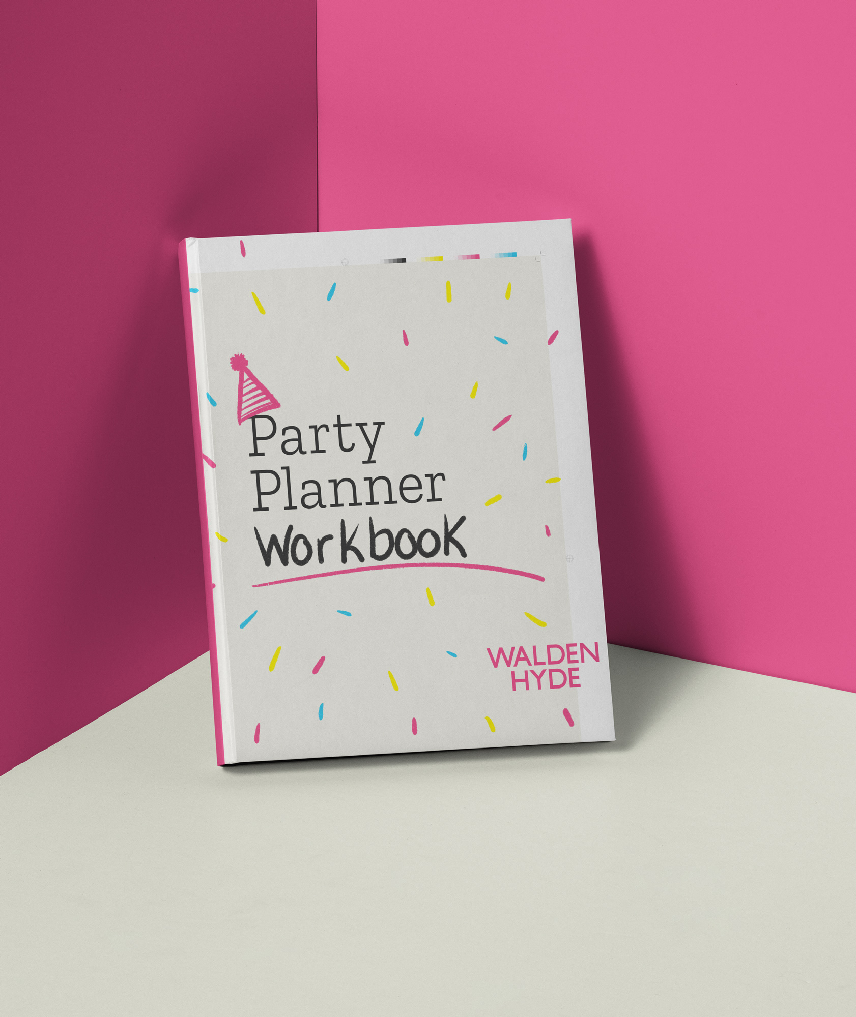 game changer workbook says party planner on pink background